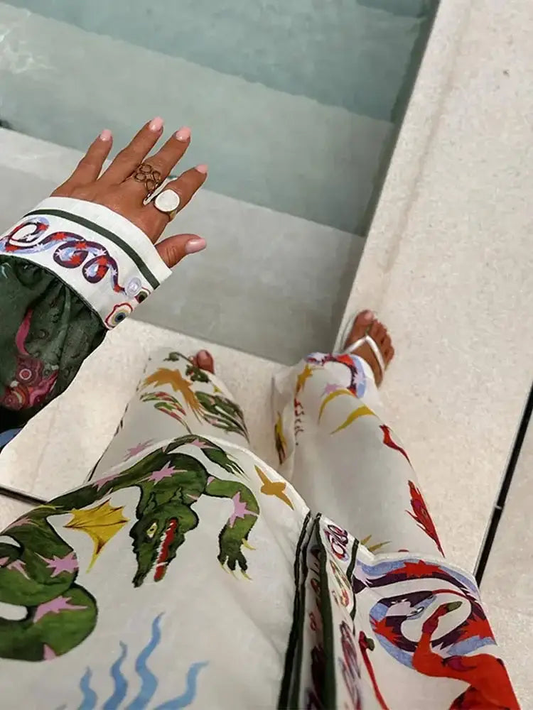 Conjunto Feminino Camisa e Calça Lune