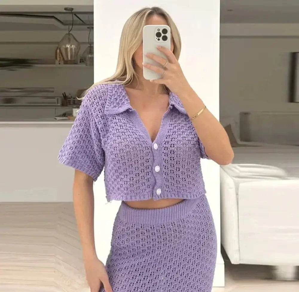 Saída de Praia Conjunto Simara Roxo / P Saída de Praia Conjunto Simara