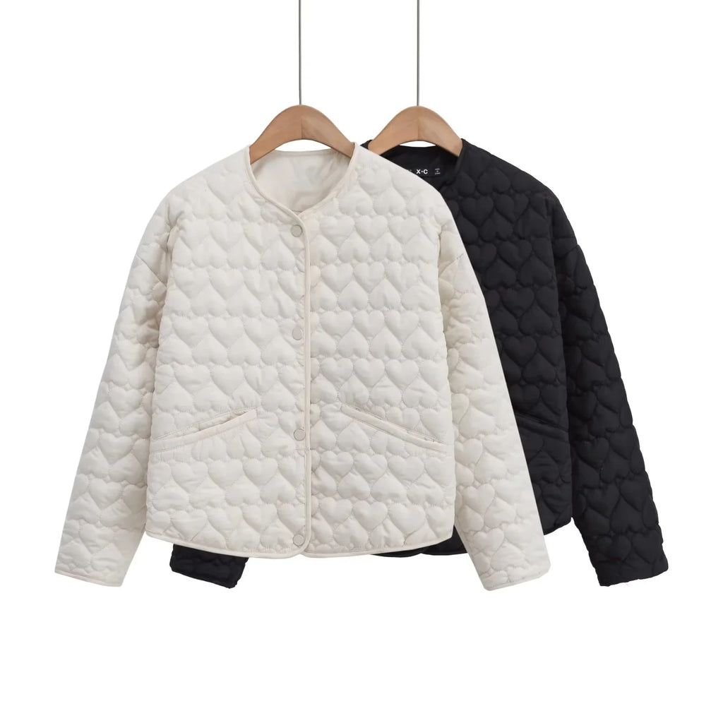 Casaco Acolchoado Feminino Coração