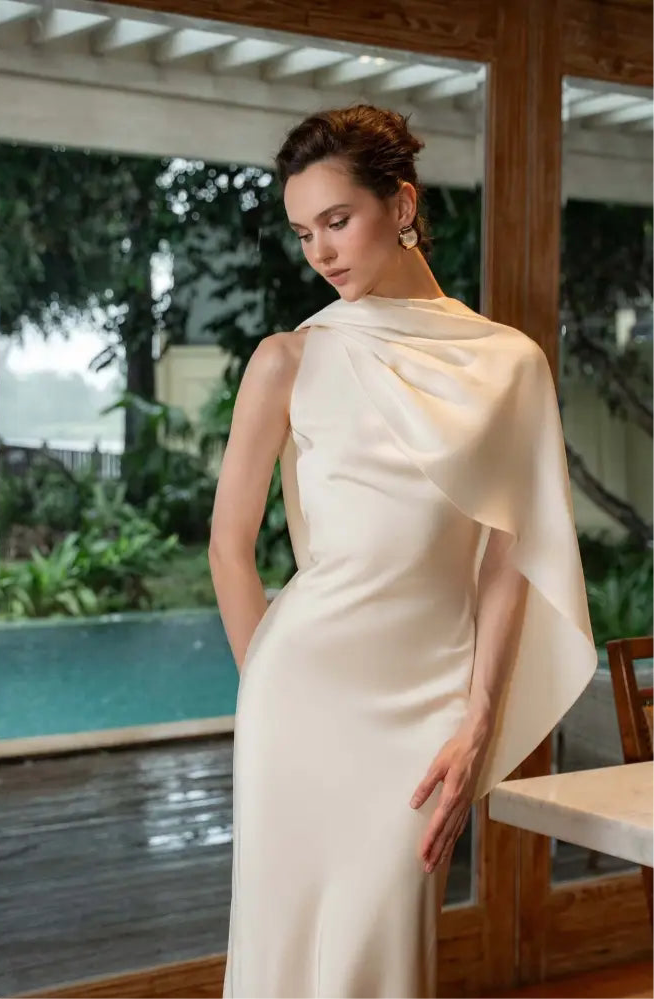 Vestido Longo Cetim Murano