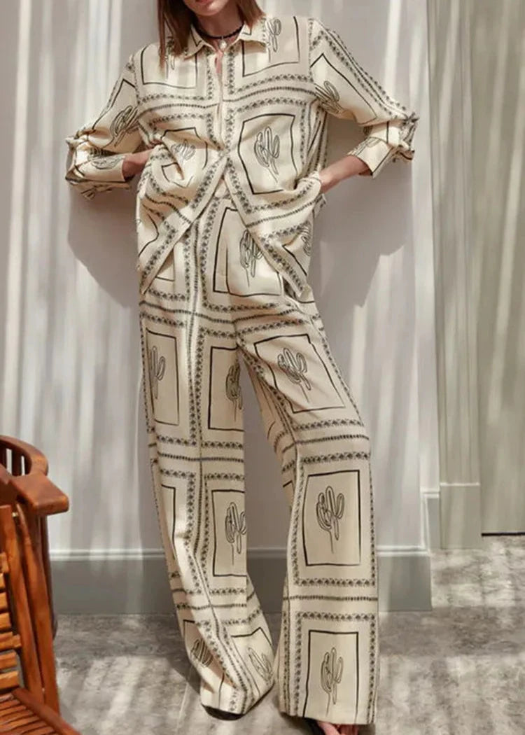 Conjunto Feminino Camisa e Calça Aurora