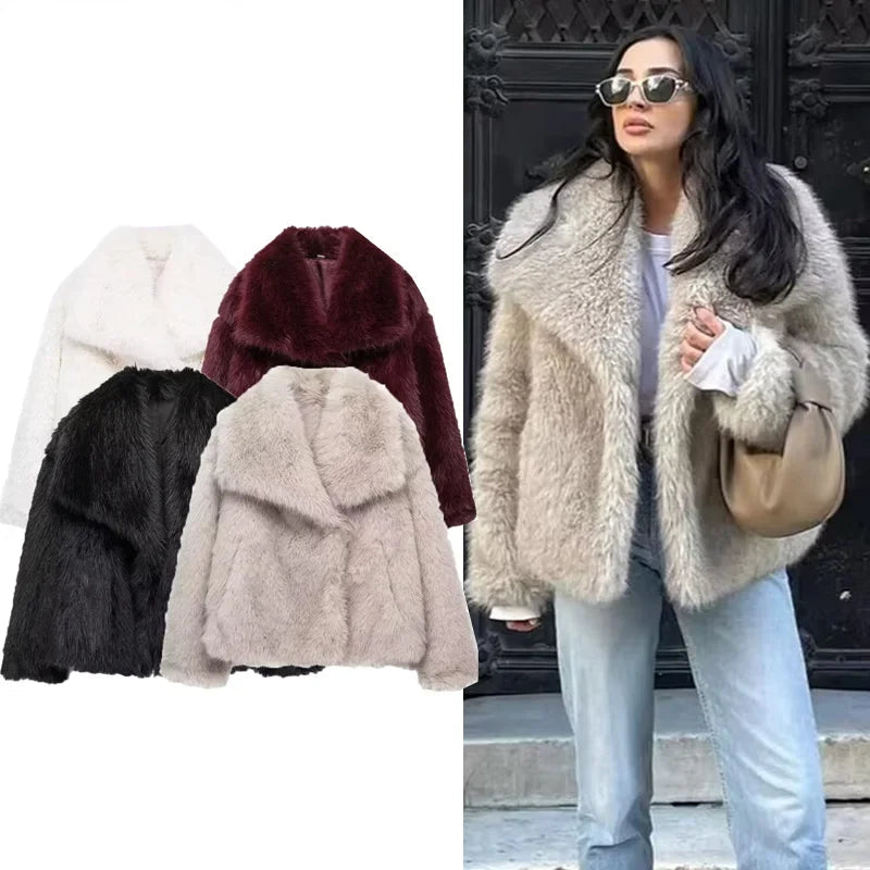 Casaco de Pêlo Feminino Sable