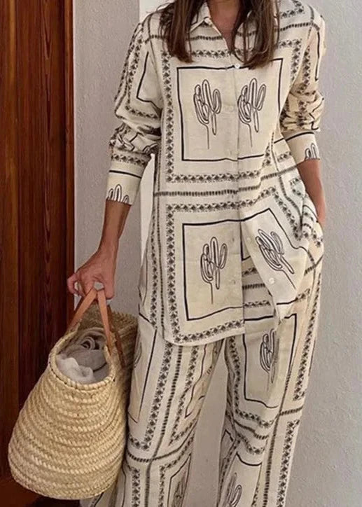 Conjunto Feminino Camisa e Calça Aurora