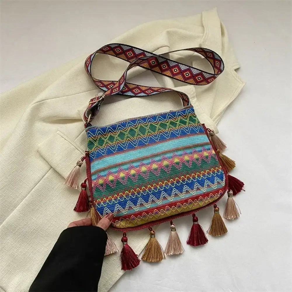 Bolsa Boho Alexa Azul Bolsa Boho Alexa