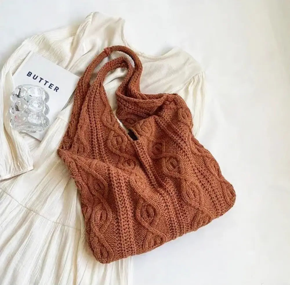 Bolsa de Crochê Caramelo Bolsa de Crochê