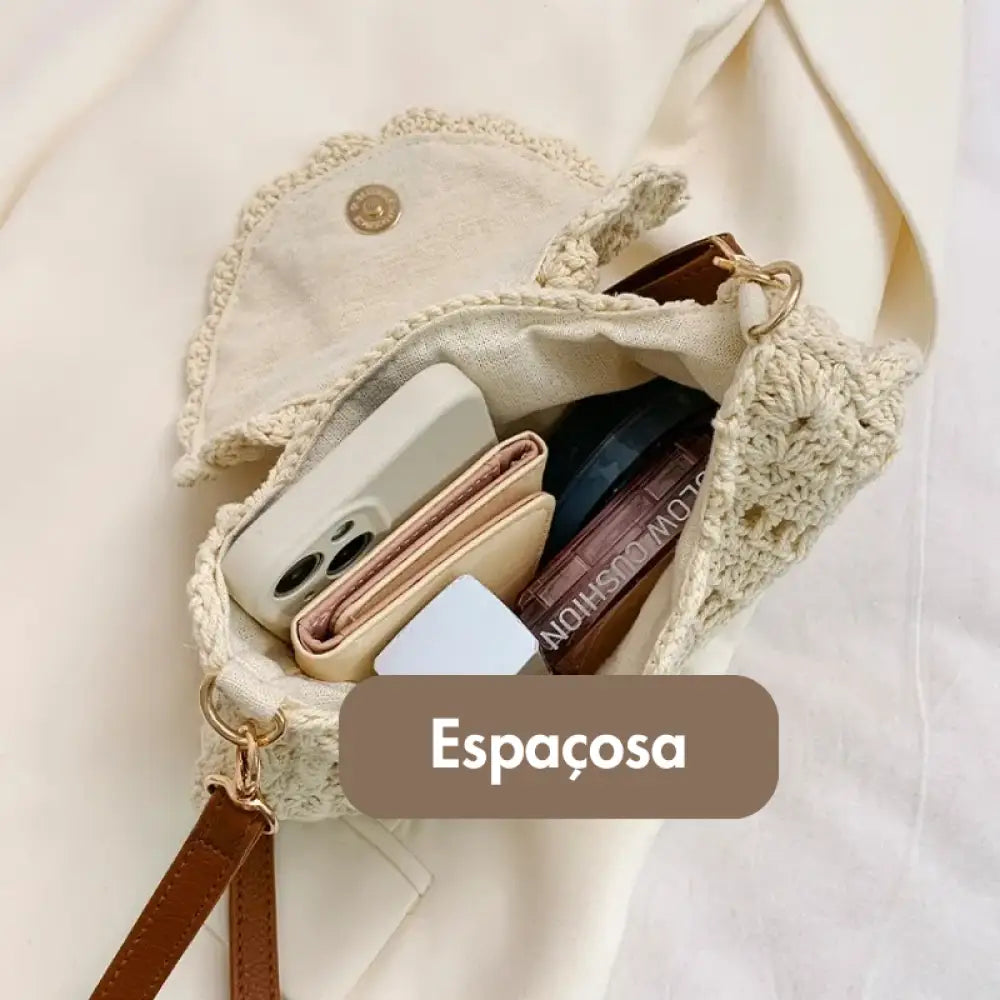 Bolsa de Crochê Pequena Bolsa de Crochê Pequena