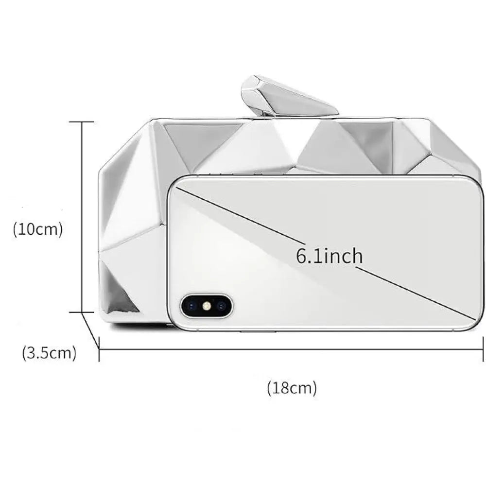 Bolsa de Festa Prata Paloma Prata Bolsa de Festa Prata Paloma