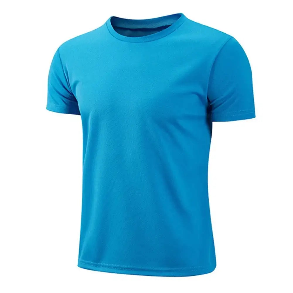 Camiseta Academia Masculina Azul Claro / P (42-50kg) Camiseta Academia Masculina