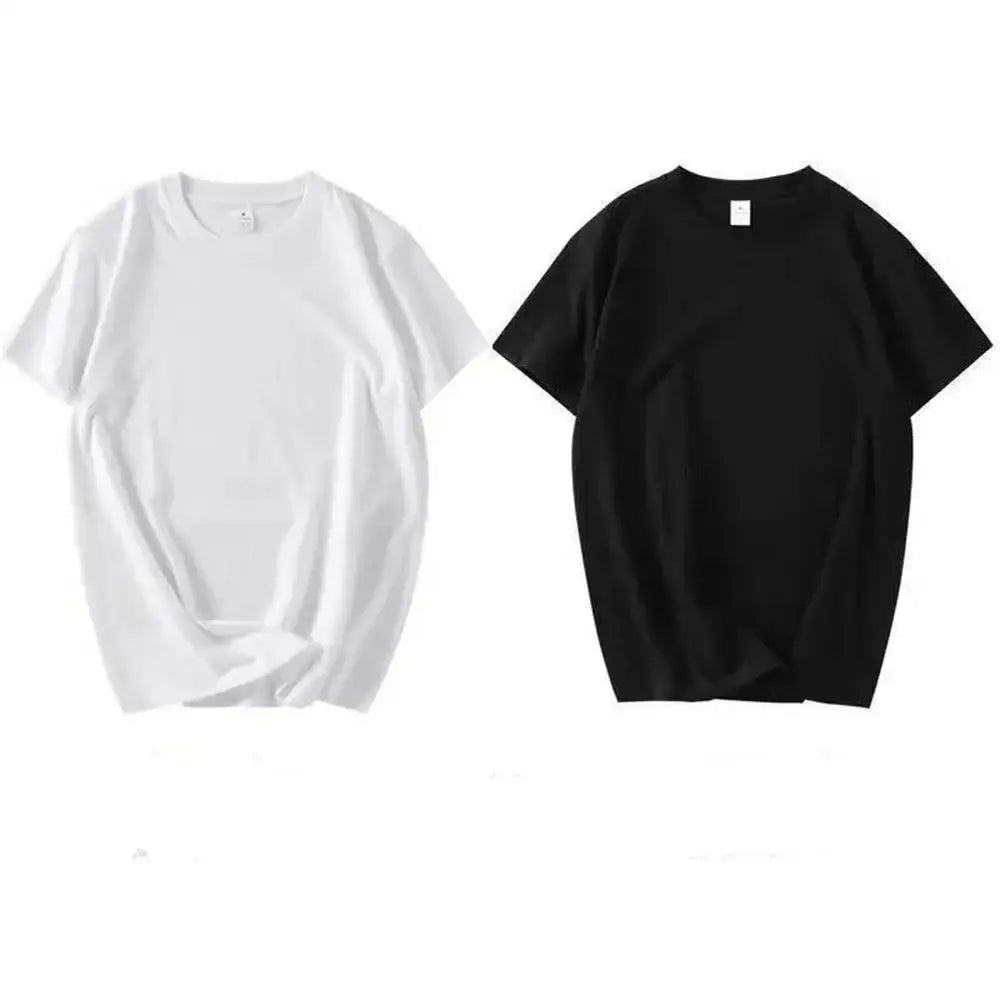 Camiseta Algodão Egípcio - PAGUE 1 LEVE 2 Branca + Preta / M 45-55KG Camiseta Algodão Egipcio - PAGUE 1 LEVE 2