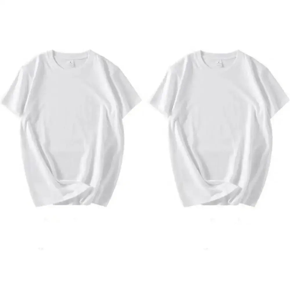 Camiseta Algodão Egípcio - PAGUE 1 LEVE 2 2 Brancas / M 45-55KG Camiseta Algodão Egipcio - PAGUE 1 LEVE 2