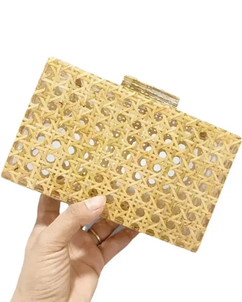 Clutch Festa Palhinha Ratan Natural / 18Cm X 11Cm 5Cm