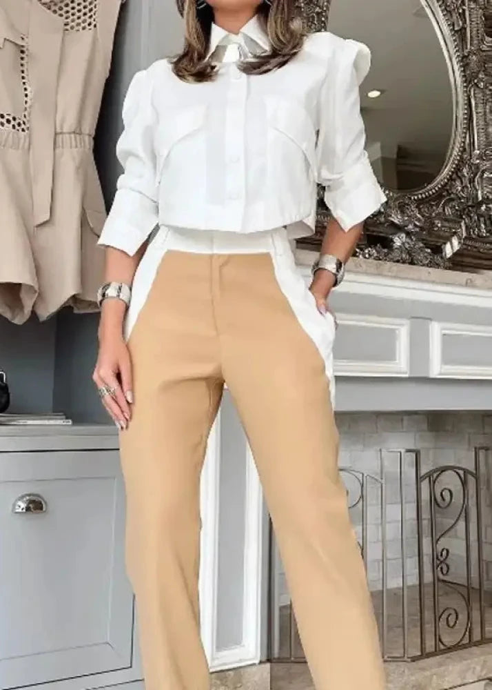 Conjunto Feminino Alfaiataria Poise Branca / P