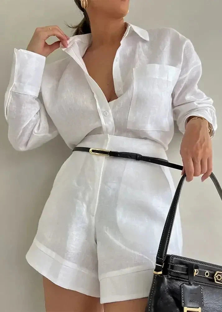 Conjunto Feminino Alfaiataria Vivid Branco / P