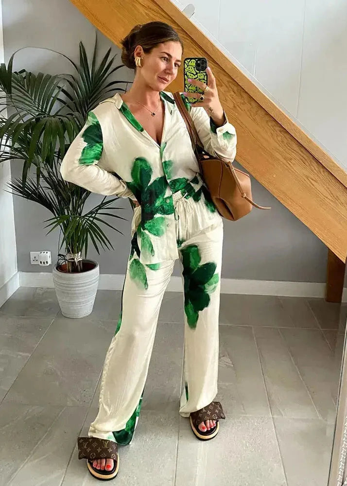 Conjunto Feminino Camisa E Calça Aura