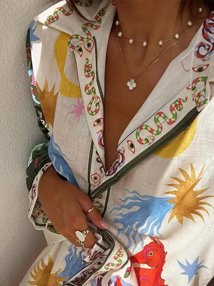 Conjunto Feminino Camisa e Calça Lune