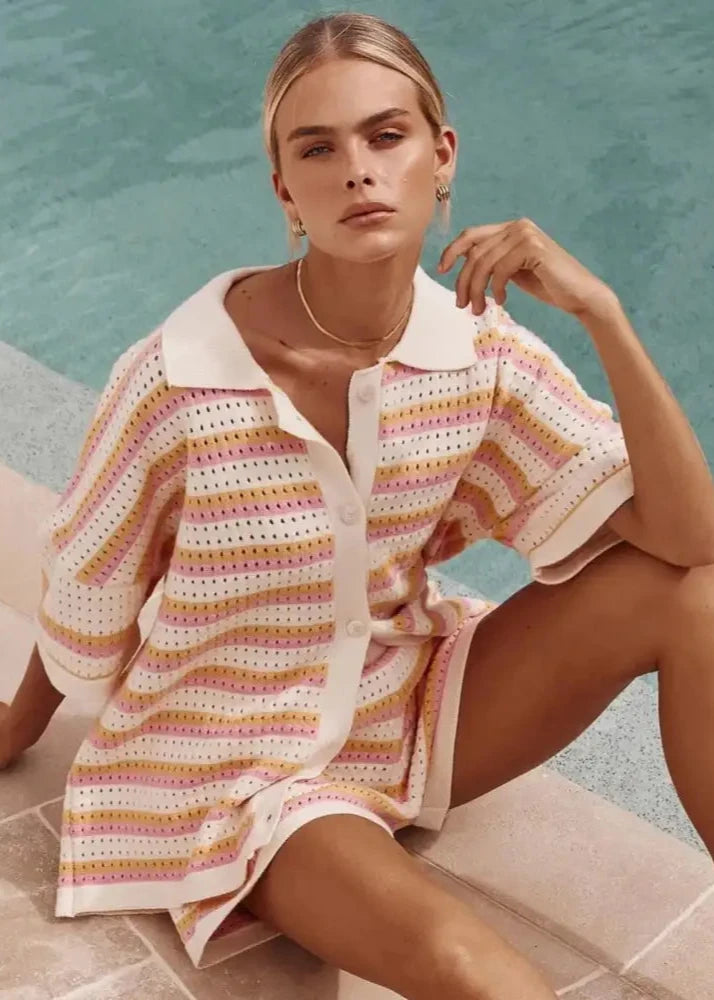 Conjunto Feminino Camisa E Short Breeze