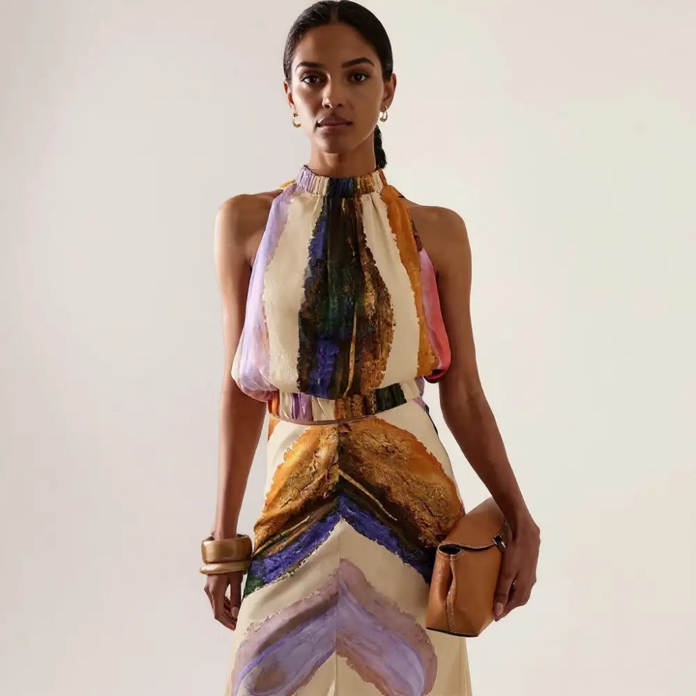 Conjunto Saia e Blusa Elegante Munari Conjunto Saia e Blusa Elegante Munari