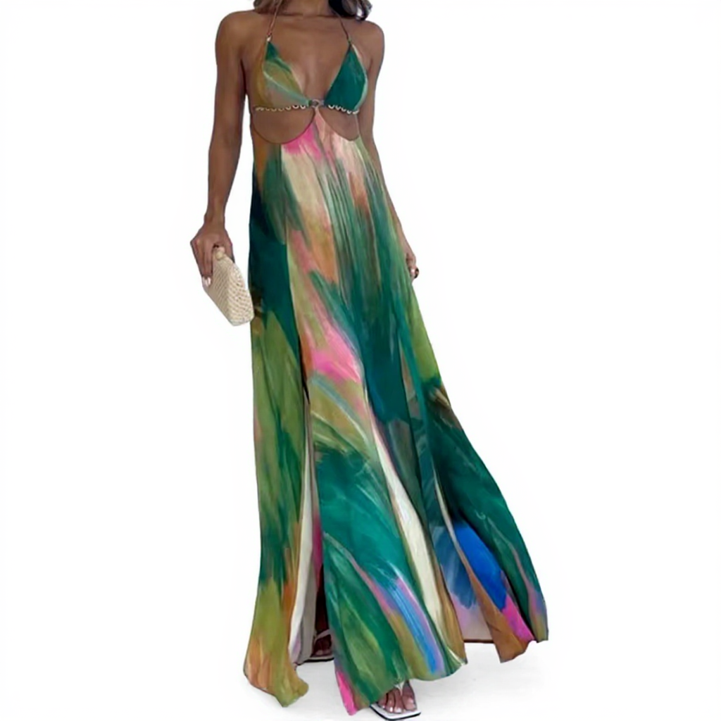 Vestido Longo Estampado Puglia