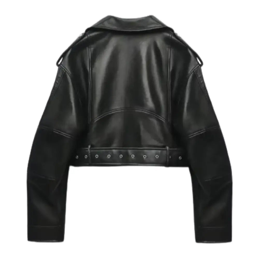 Jaqueta Biker Em Couro