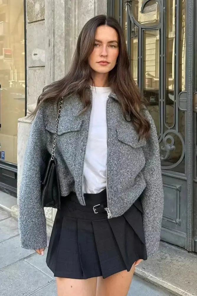 Jaqueta Feminina Lã Batida Whisper