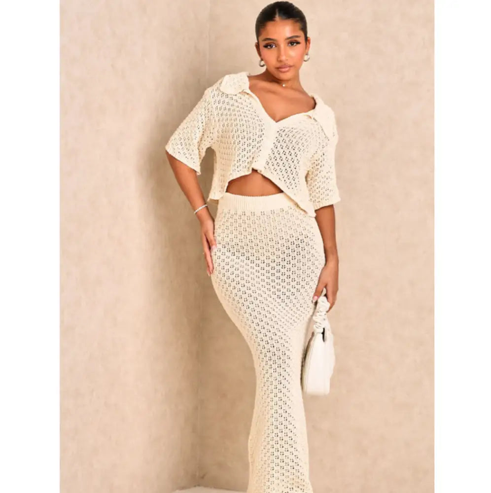 Saída de Praia Conjunto Simara Bege / P Saída de Praia Conjunto Simara