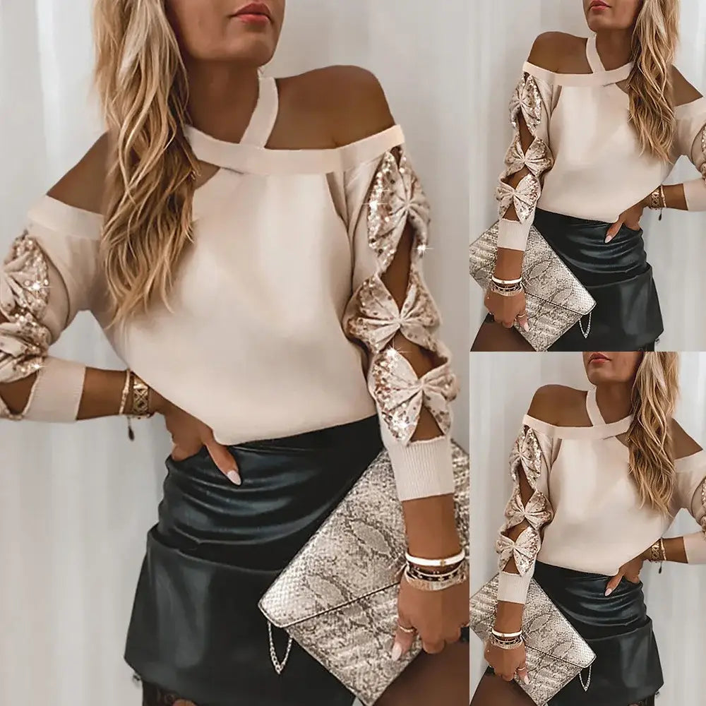 Suéter Feminino com Apliques de Paetês Maísa Suéter Feminino com Apliques de Paetês Maísa