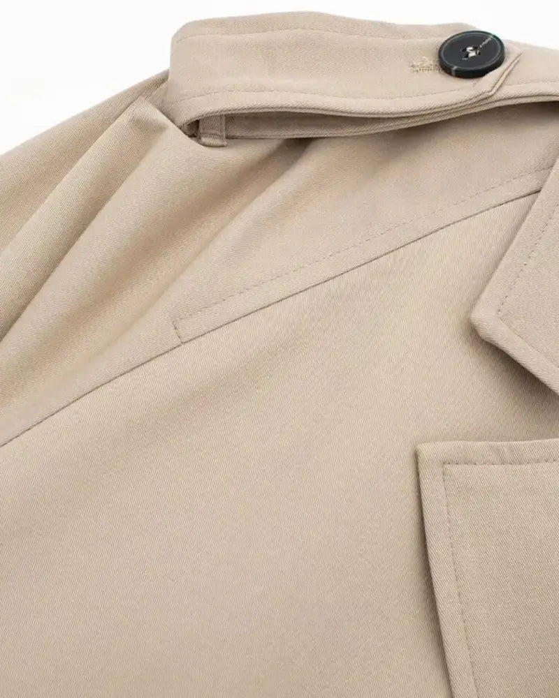 Jaqueta Feminina Trench Coat Cropped