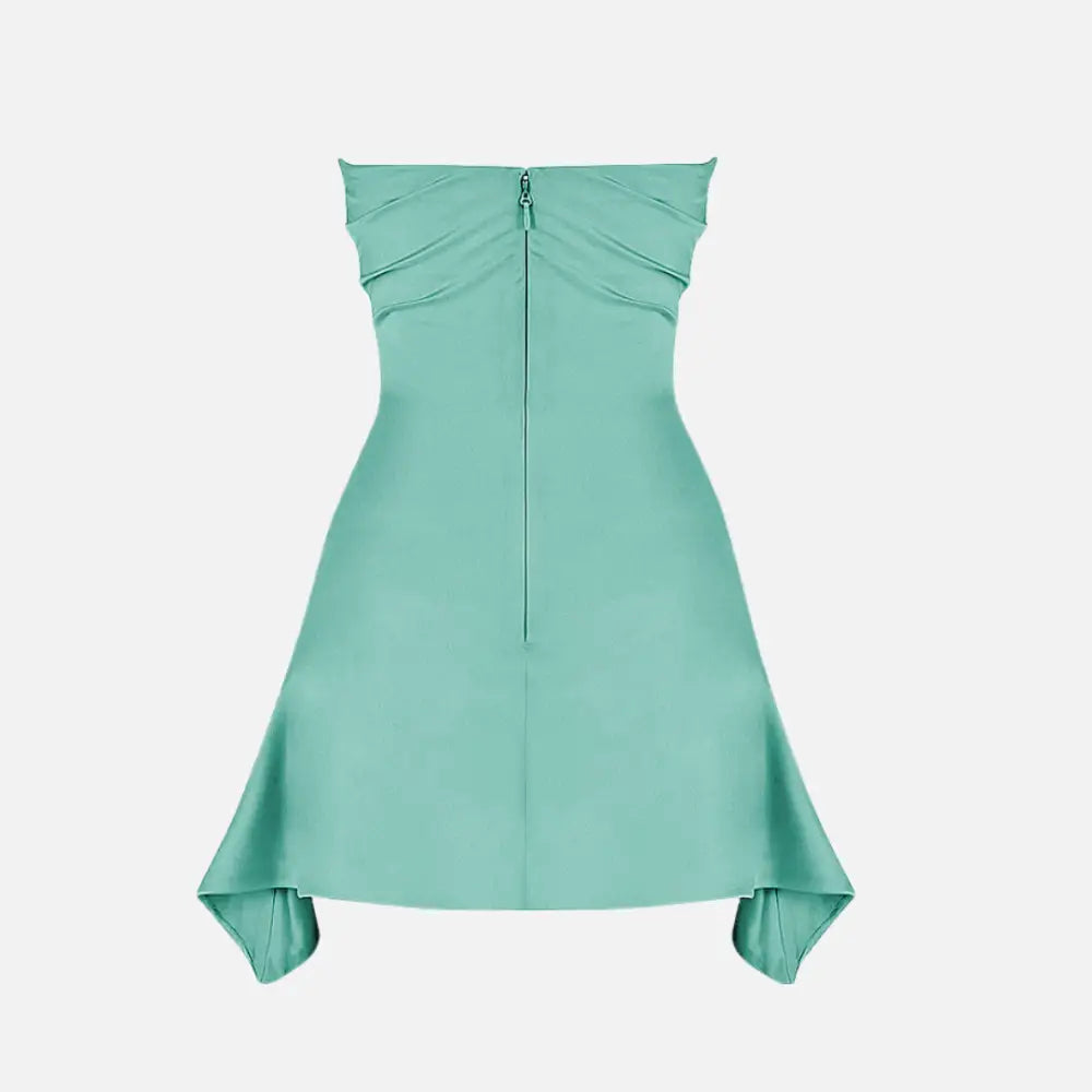 Vestido Curto Tomara que Caia em Cetim Feranda Vestido Curto Tomara que Caia em Cetim Feranda