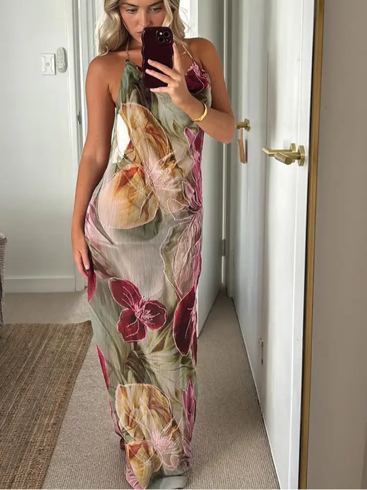 Vestido de Festa Longo Halter Vestido de Festa Longo Halter