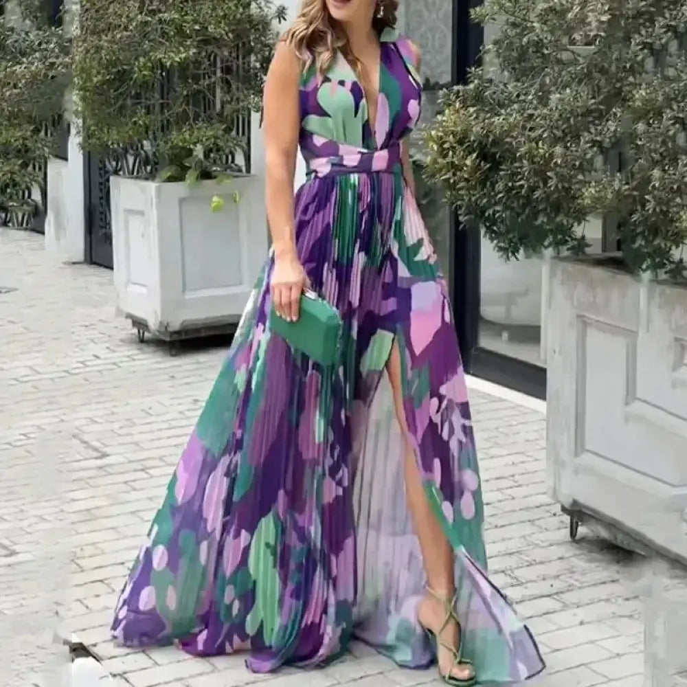 Vestido de Festa Longo Slit Vestido de Festa Longo Slit