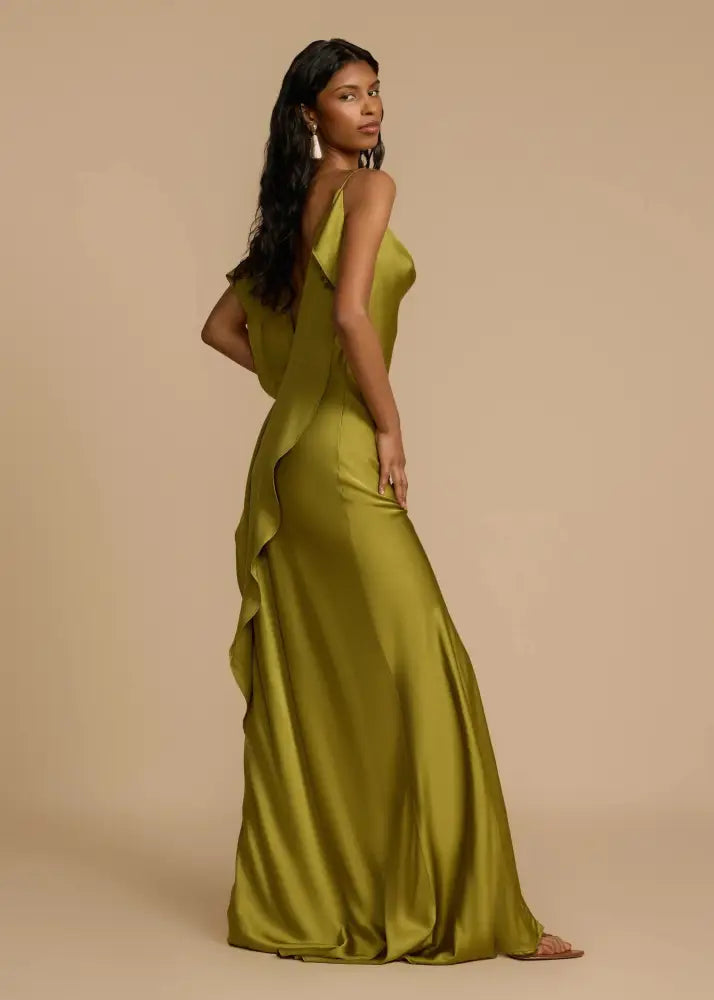 Vestido de Festa Longo Verde Oliva Dupes Vestido de Festa Longo Verde Oliva Dupes