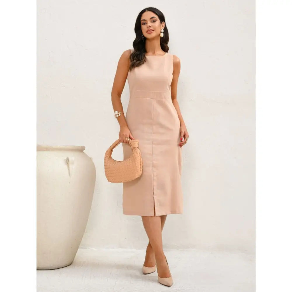 Vestido de Linho Midi Cali ROSÊ / P (38) Vestido De Linho Cali