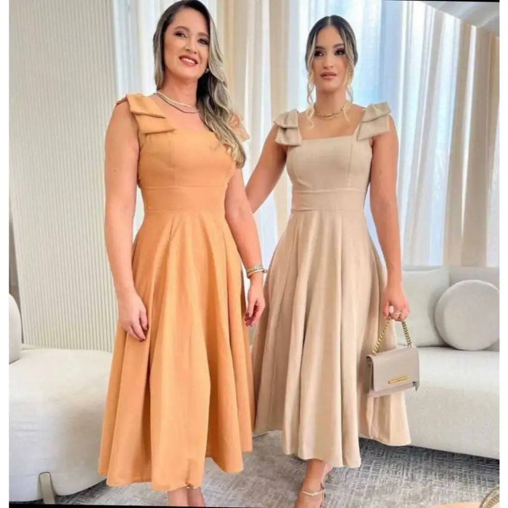 Vestido de Linho Midi Santé Vestido de Linho Midi