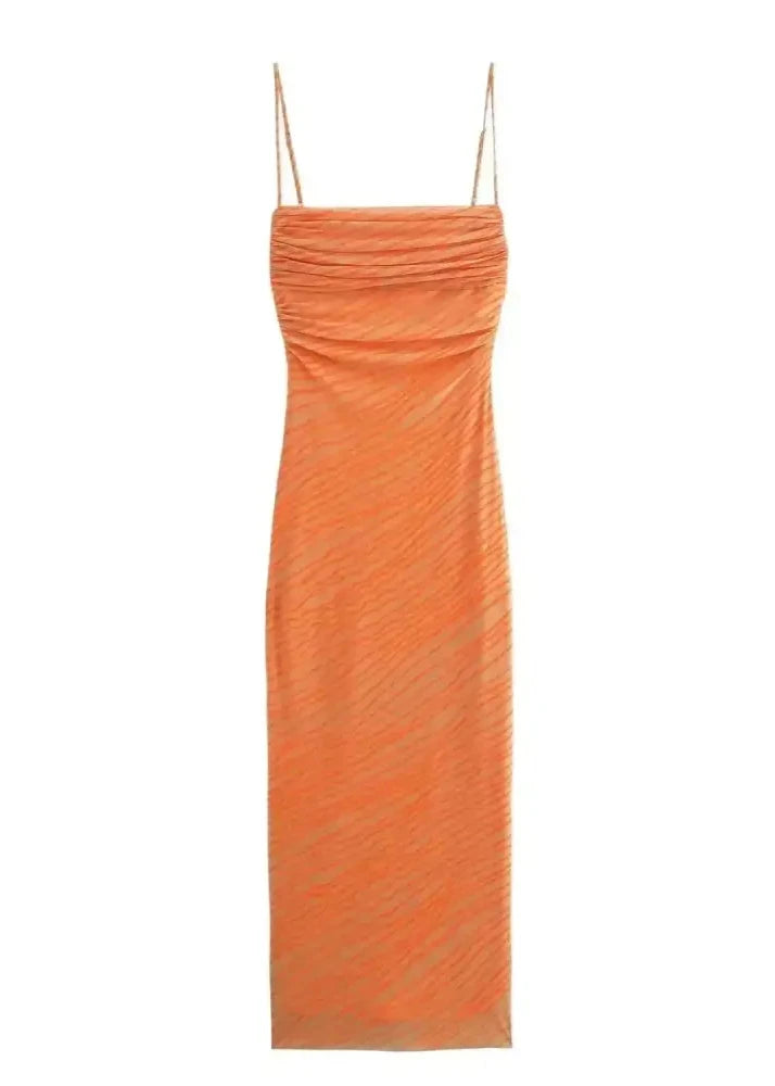 Vestido Midi De Tule Isa