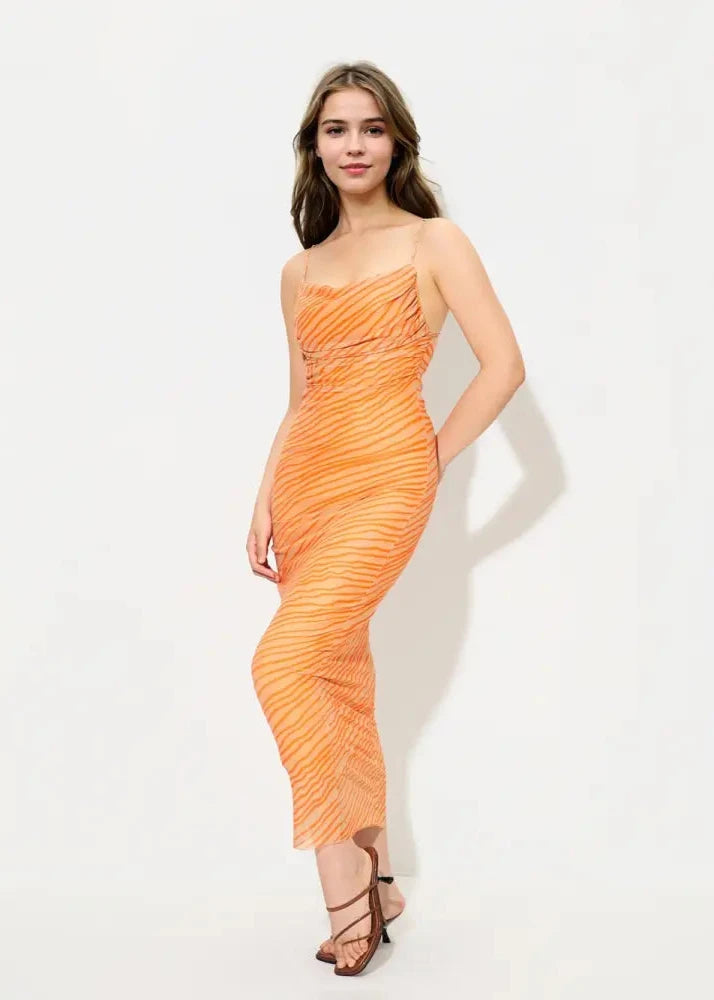 Vestido Midi De Tule Isa