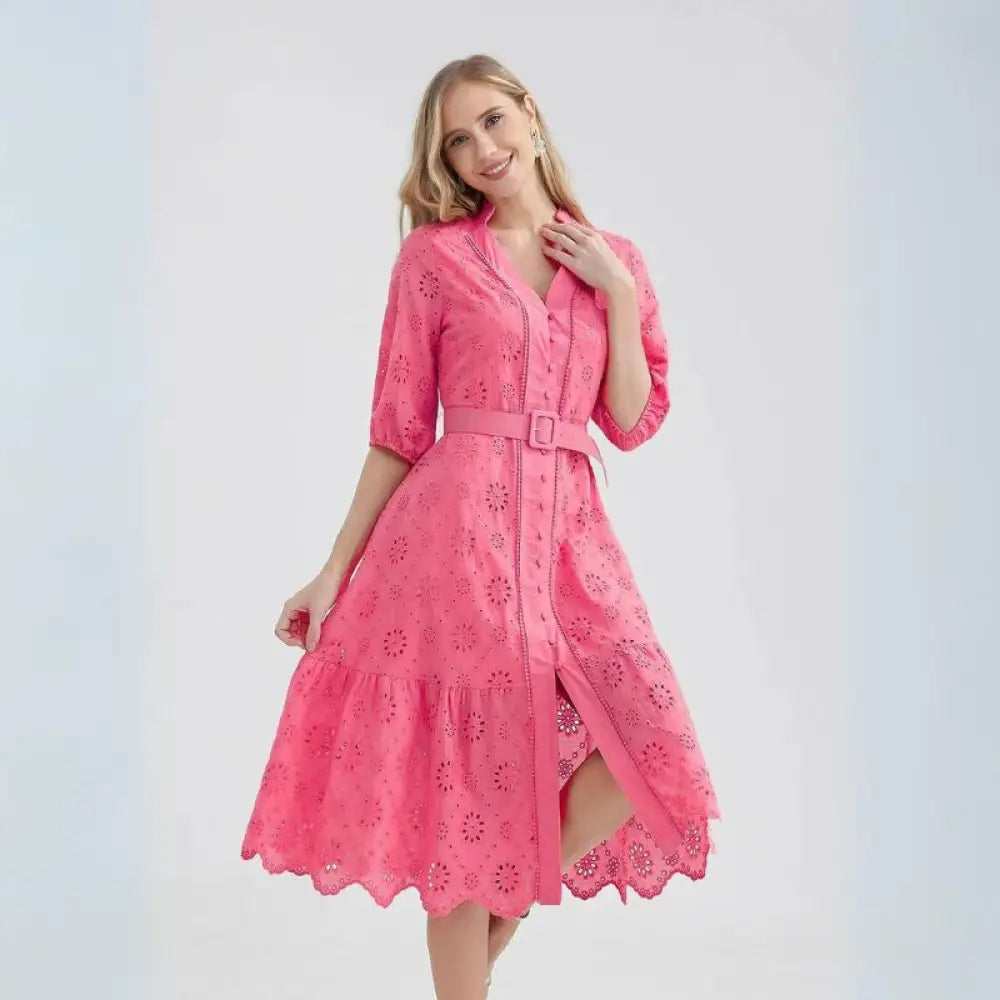 Vestido Laise Midi Jolie Rosa / P Vestido Laise Midi Jolie