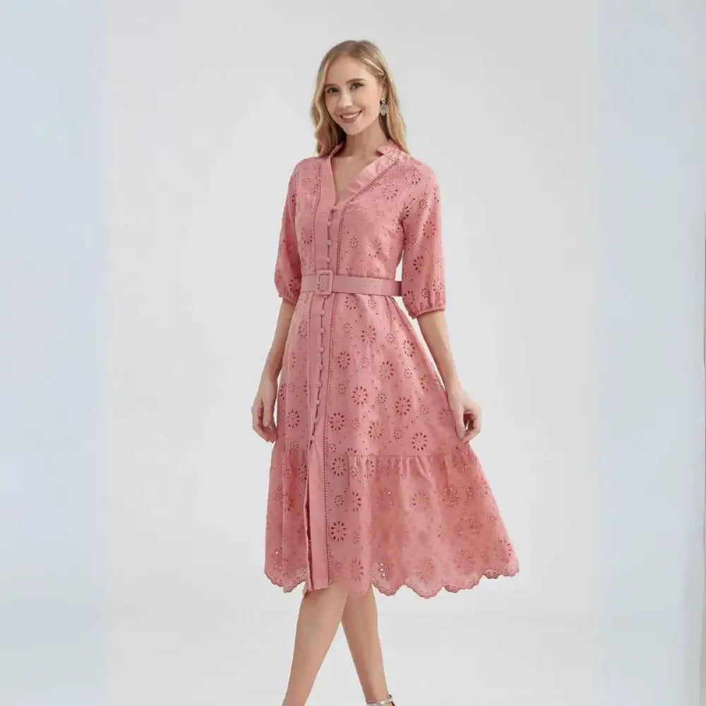 Vestido Laise Midi Jolie Rosa Queimado / P Vestido Laise Midi Jolie