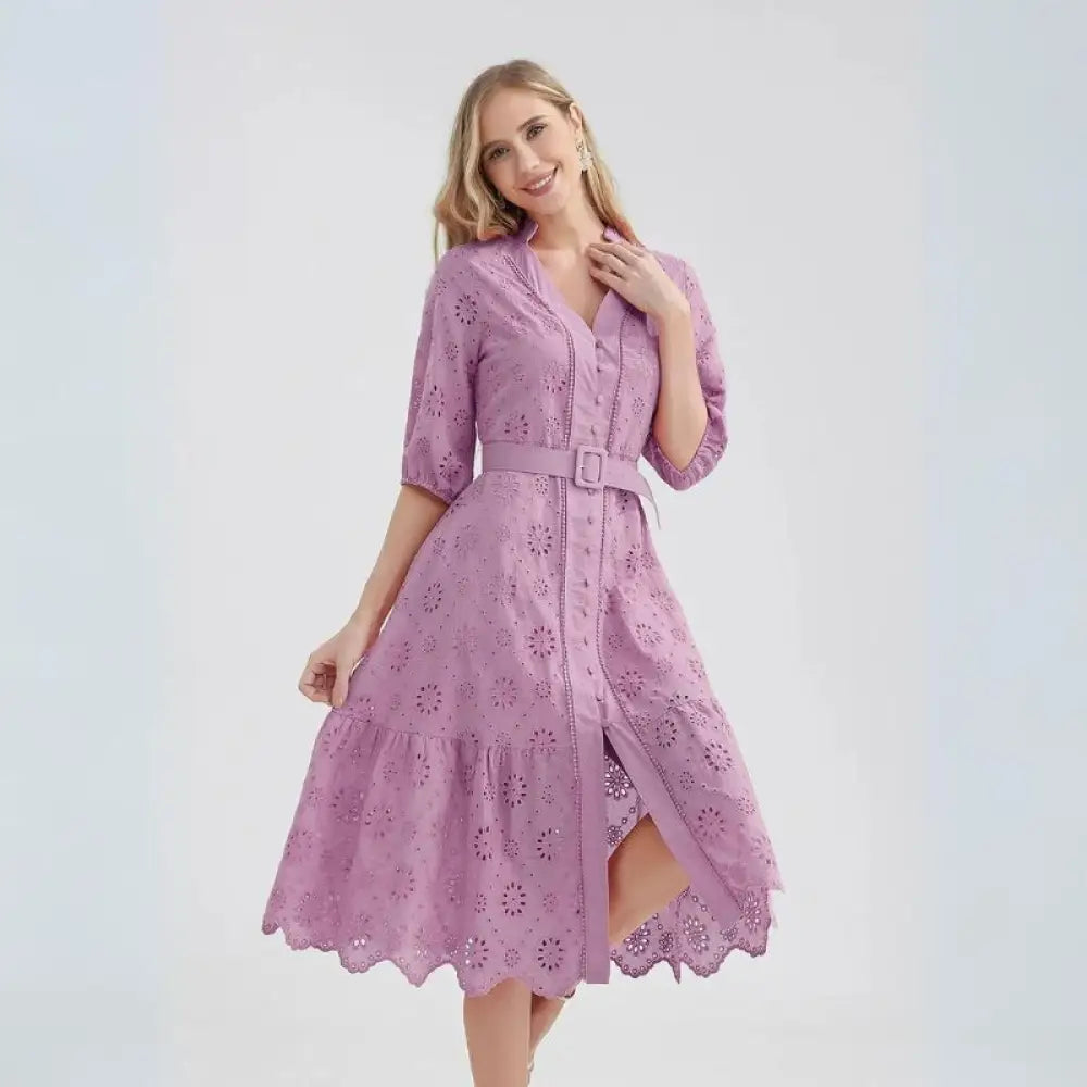 Vestido Laise Midi Jolie Roxo / P Vestido Laise Midi Jolie