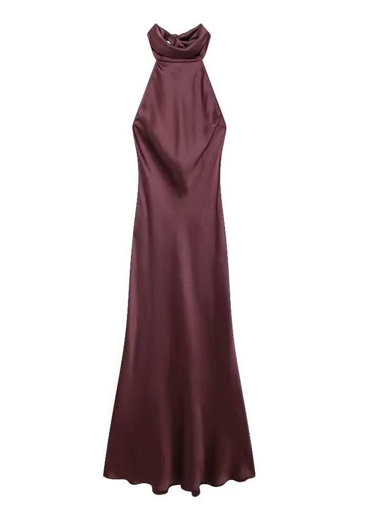 Vestido Longo Cetim Fenix