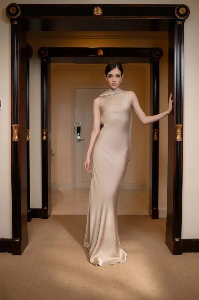 Vestido Longo Cetim Murano Vestido Longo Cetim Murano