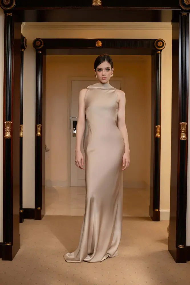 Vestido Longo Cetim Murano Vestido Longo Cetim Murano