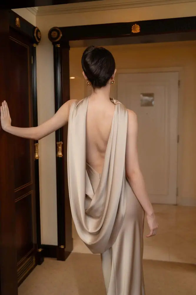 Vestido Longo Cetim Murano Vestido Longo Cetim Murano