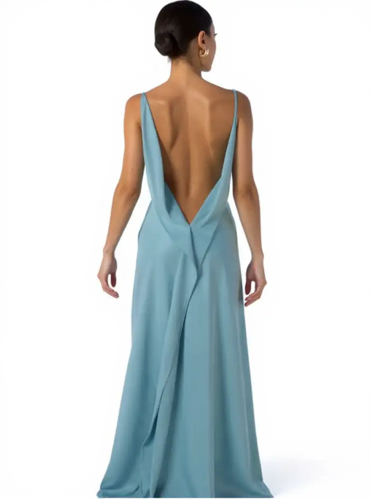 Vestido Longo Fluido Marina Vestido Longo Fluido Marina