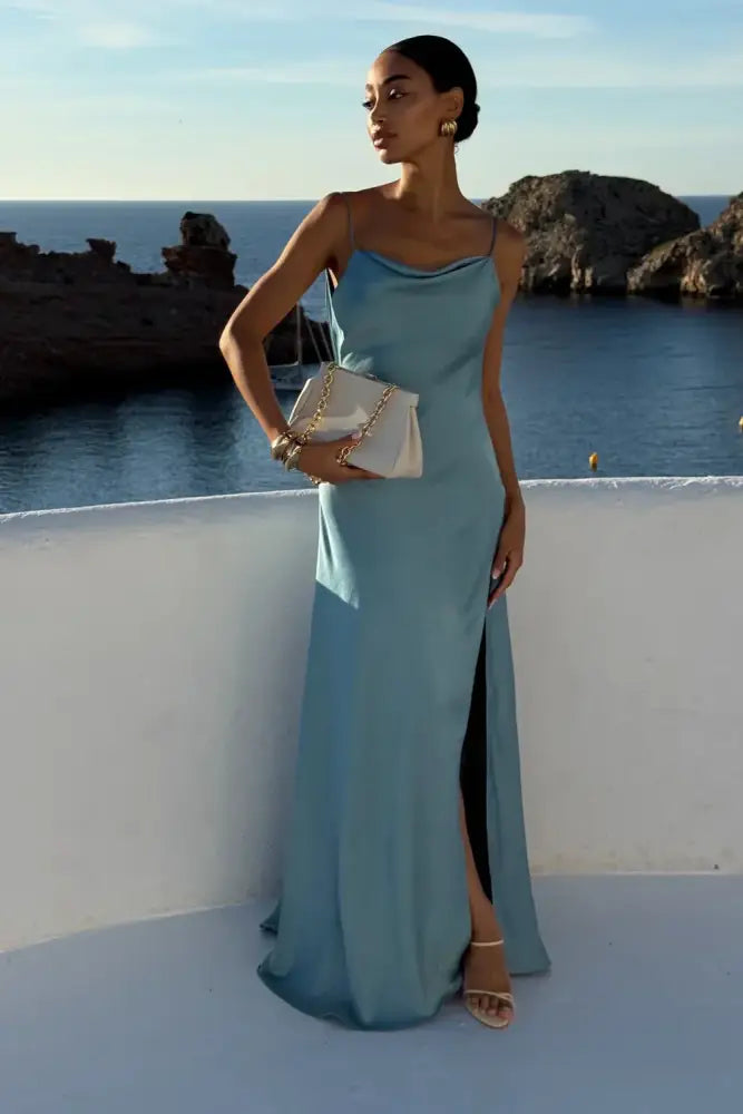 Vestido Longo Fluido Marina Vestido Longo Fluido Marina