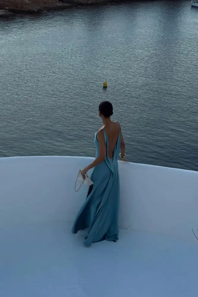 Vestido Longo Fluido Marina Vestido Longo Fluido Marina