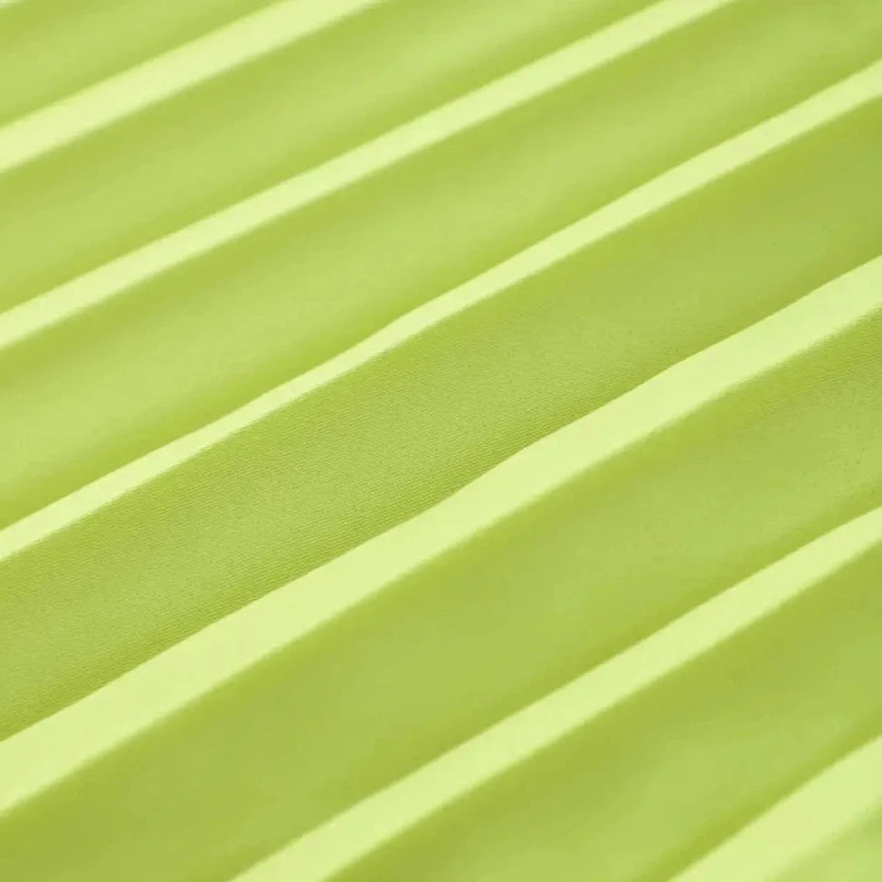 Vestido Longo Plissado Oliva