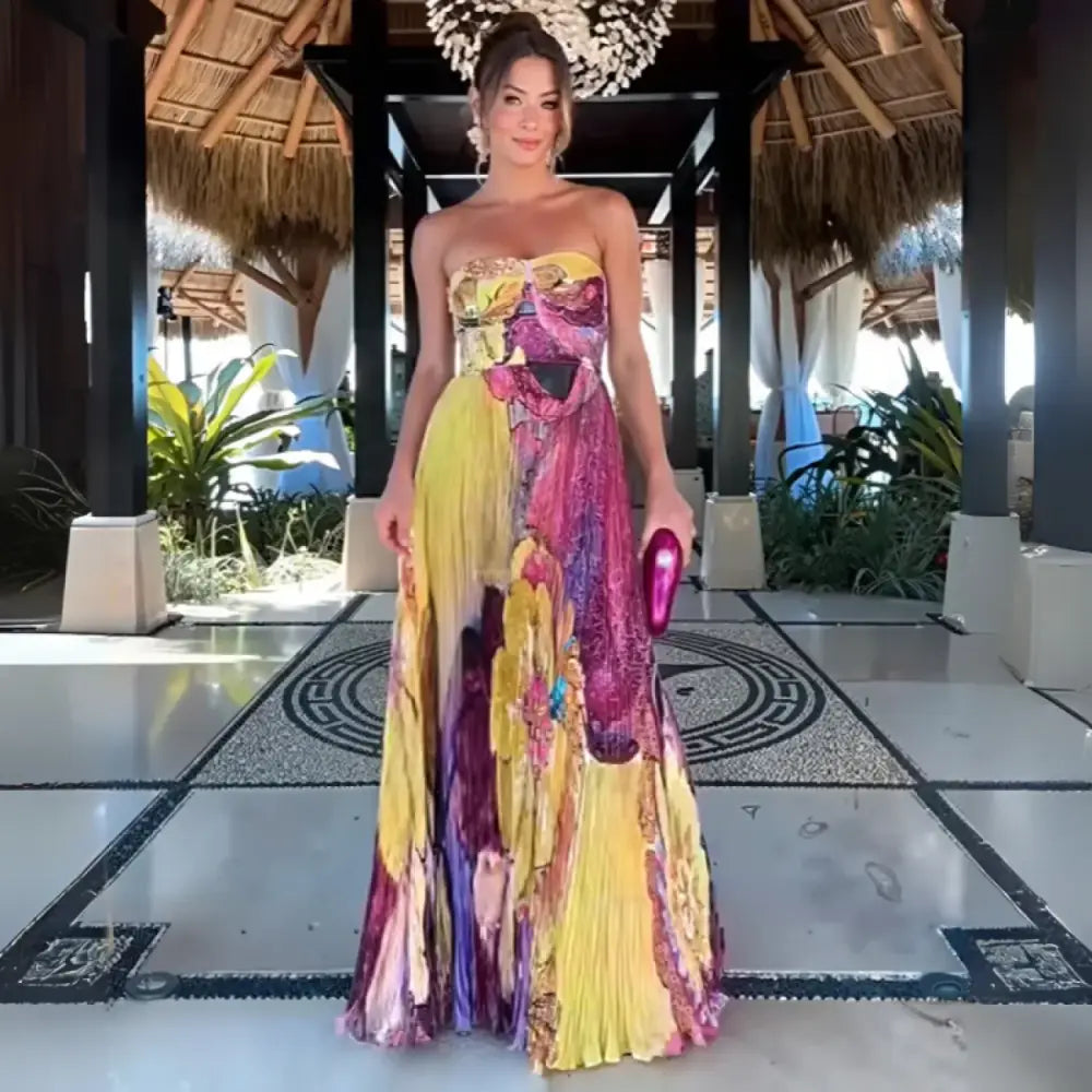 Vestido Longo Tomara que Caia Zuli P Vestido Longo Tomara que Caia Zuli