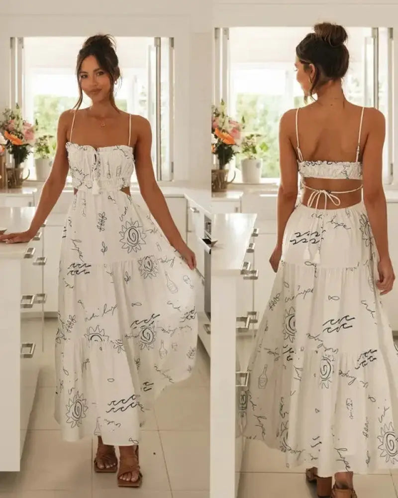 Vestido Longo Verão Floridol Estampado / P