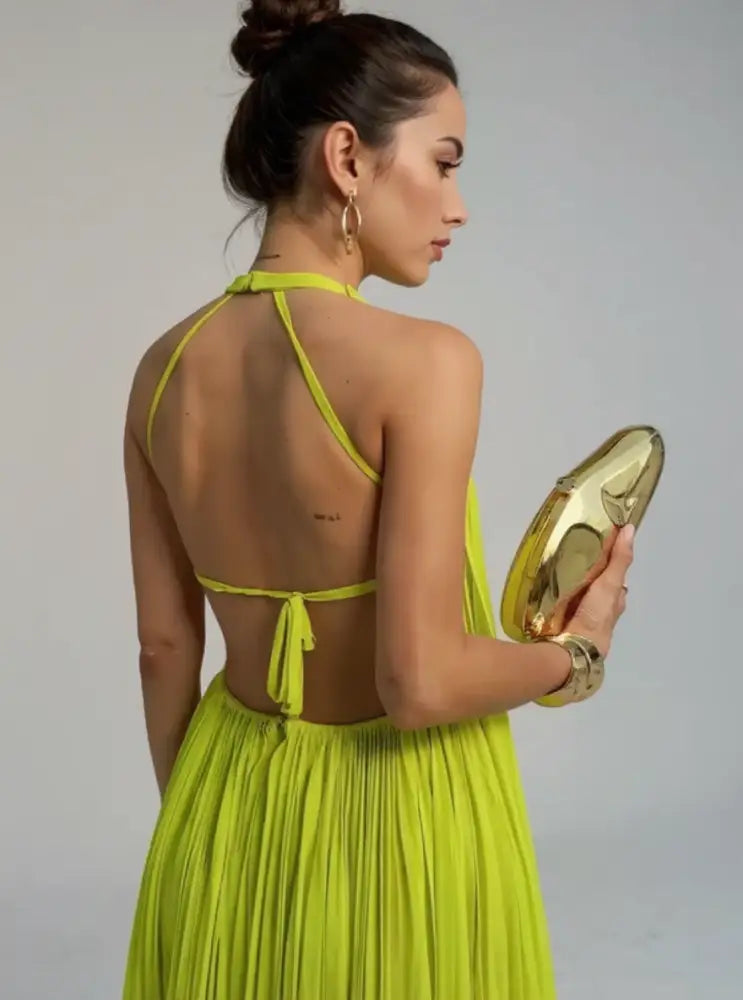 Vestido Longo Verde Neck Vestido Longo Neck