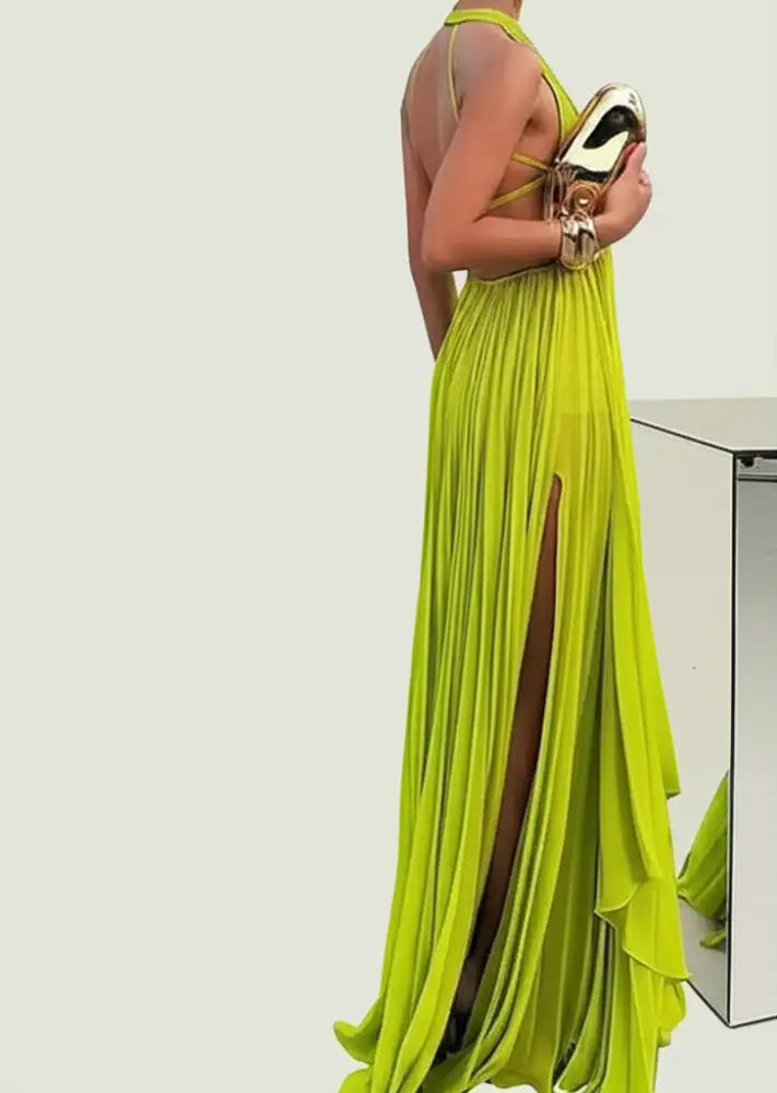 Vestido Longo Verde Neck Vestido Longo Neck